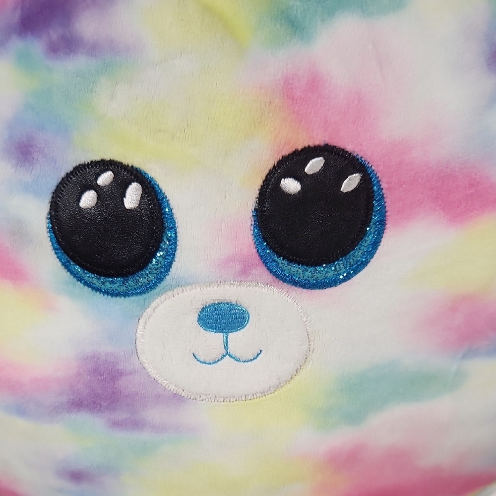 Squishmallow 🙉🐻‍❄️🐻 Colorful Tie-Dye Bear Plush Pillow - Picture 3 of 5